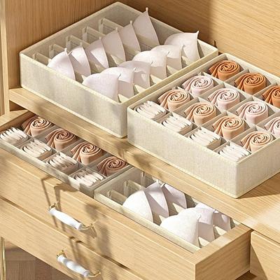Organizér na podprsenky a spodní prádlo Úložný box Boxy na kalhotky a ponožky Skládací organizér do skříně Separátor do zásuvek skříně