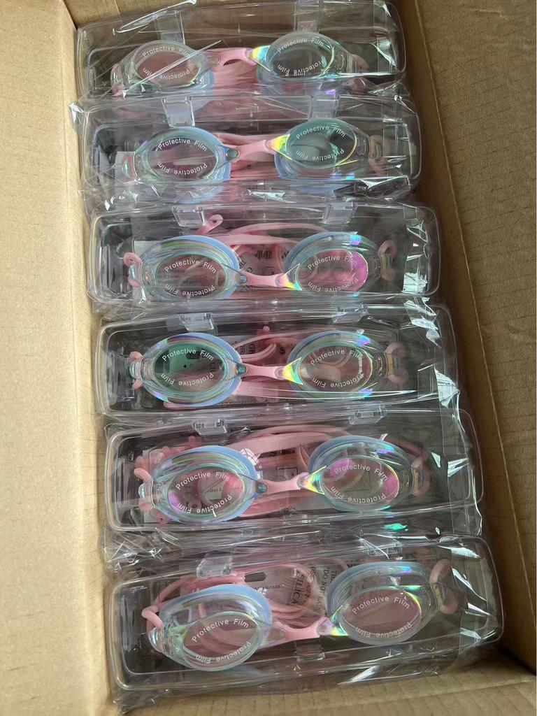 High-Definition Waterproof Anti-Fog Color-Plated Racing Swimming Goggles