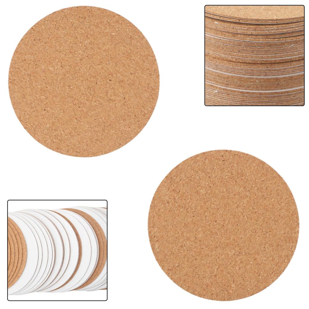 10cm Korkuntersetzer 60 Stück Rutschfeste Korkrückseite Korkmatten DIY