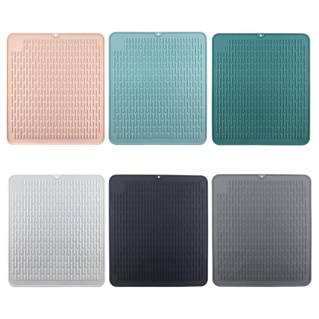 Silicone Dish & Utensil Draining Board Dish Drying Mat Drain Pad