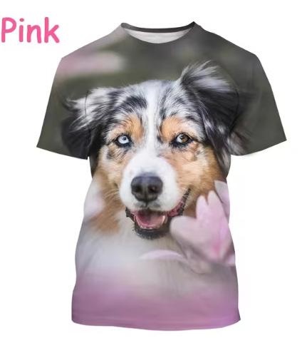 Border Collie 3D Printed T-Shirt Cute Puppy Printed O-Neck Short Sleeve T-Shirt Men Women Men