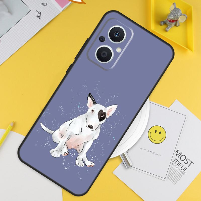 English Bull Terrier Dog For OPPO Reno 8T 11F 12F 13F 14F 7 8 Lite 10 11 12 13 14 Pro OPPO Find X9 X8 X5 X6 Pro Case