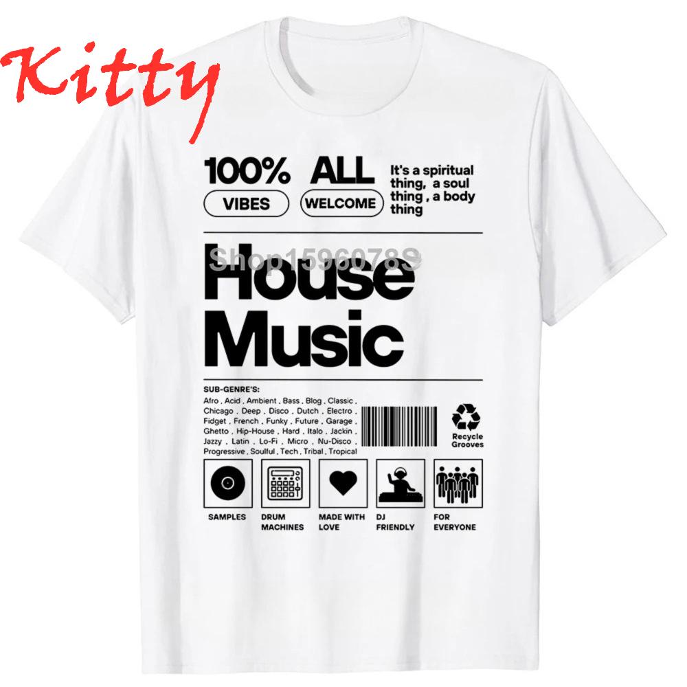 House Music Edm Rave Dj Unisexs Tshirt Graphic Streetwear Short Sleeve Dj Electronic Dance Music Birthday Gifts Unisex Tshirt