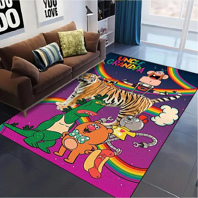 Uncle Grandpa Carpet Rug for Living Room Bedroom Home Sofa Decoration,Kids play Non-slip Floor Mat