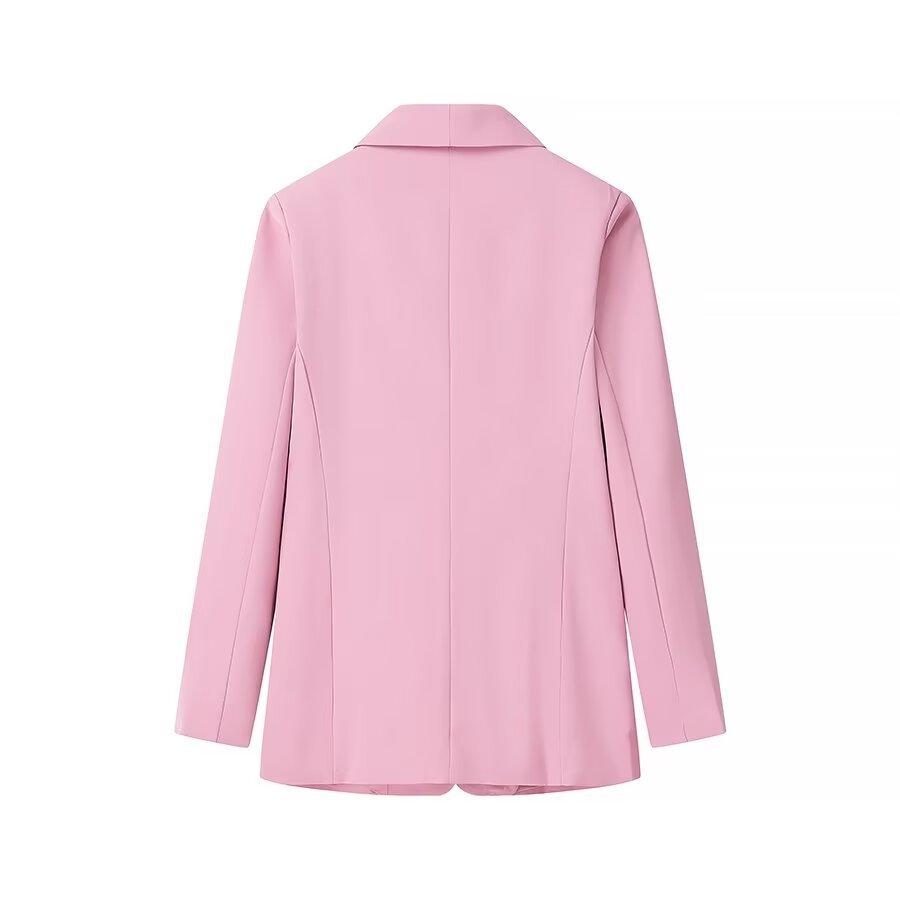 Damen Kostüm Jacke Kragen Kleid Hosen Set Mode Elegant Business Casual Outfit