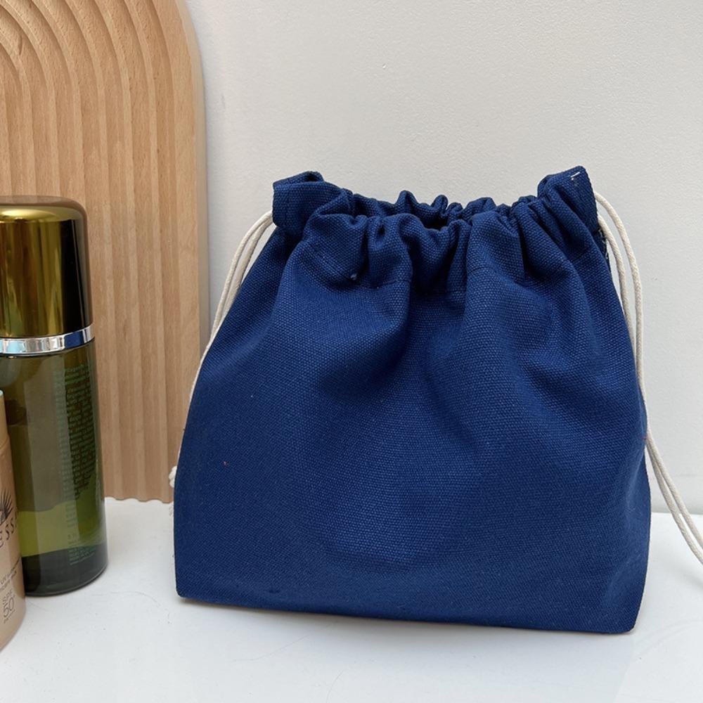 Cotton Storage Bag Candy Colour Sundries Organize Bags New Canvas Bag