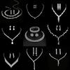 Popular Bridal Necklace Earrings Jewelry European and American Fashion High Sense Versatile Clavicle Chain Simple Rhinestone Jewelry