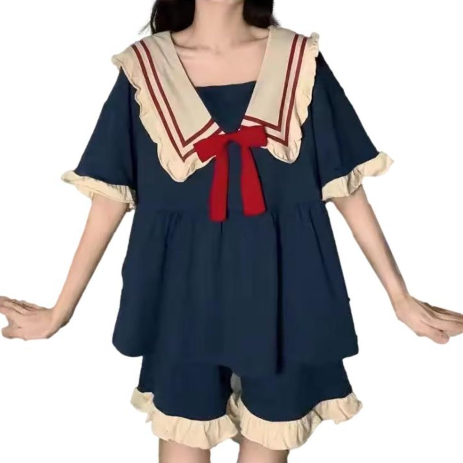 

SSKRYL Sailor Loungewear Pajamas for and Costumes Women s Parties, Events, (JP, Alphabet, 2XL, Navy)