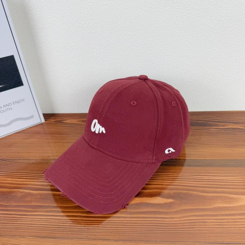 Fashion Casual Versatile Hard Top Baseball Cap Men'S And Women'S Spring And Summer Embroidery Letters Wide Brim Face Small Peaked Cap