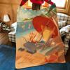 Game C-Crash B-Bandicoot Throw Flannel Cozy Print Blanket, Portable, Durable Machine Washable cute Cool