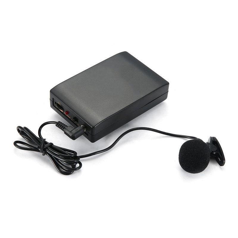 KM208 Wireless Microphone Collar Clip-on Portable Neck Mic with Fm Transmitter Receiver Lapel Clip