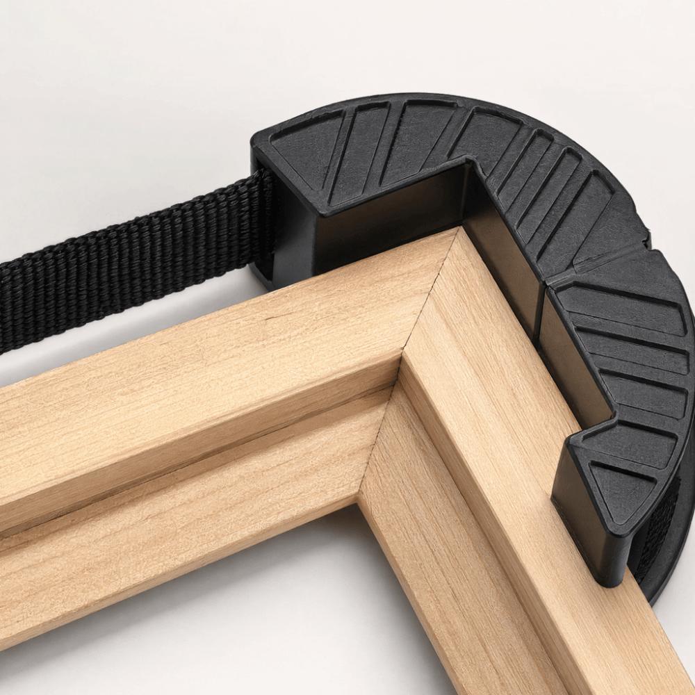 Nylon, ABS 4-Jaw Corner Clamp Strap 6m Adjustable Screw Handle Woodworking Frame Clamp Black Four Clamping Jaws 4 inches