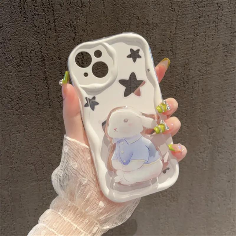 Floral Flower Bracket Case Cover for Samsung Galaxy S25 S24 FE S22 S23 Ultra Plus A56 A55 A35 A54 A15 A16 A17 5G Wavy Shell
