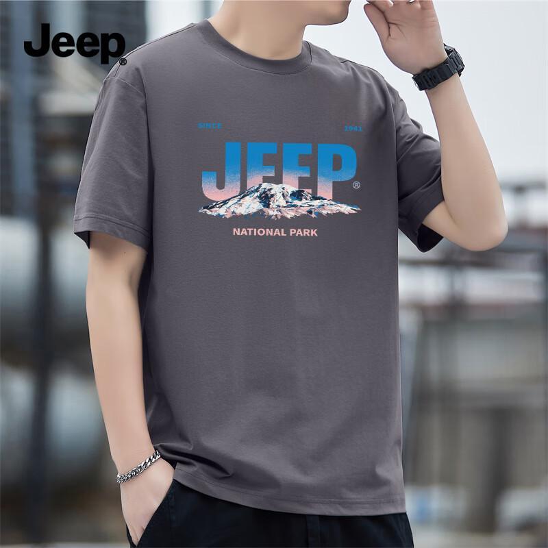 JEEP Men s Pure Cotton Casual Short Sleeve T-Shirt XL
