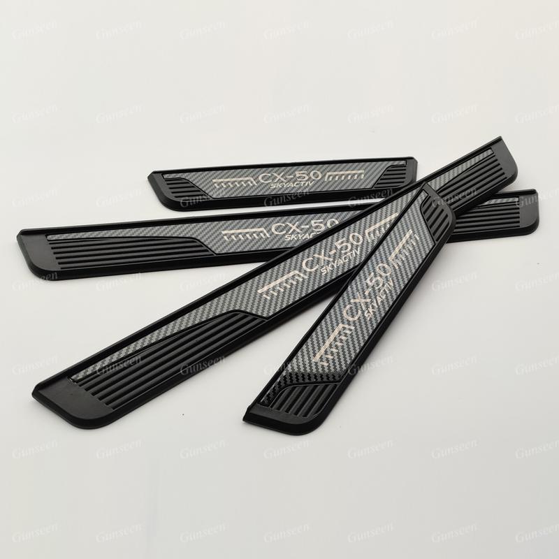 For Mazda CX50  Car Accessories Door Sill Protector Auto Threshold Scuff Plate Stickers Steel Pedal Trim Styling  2024