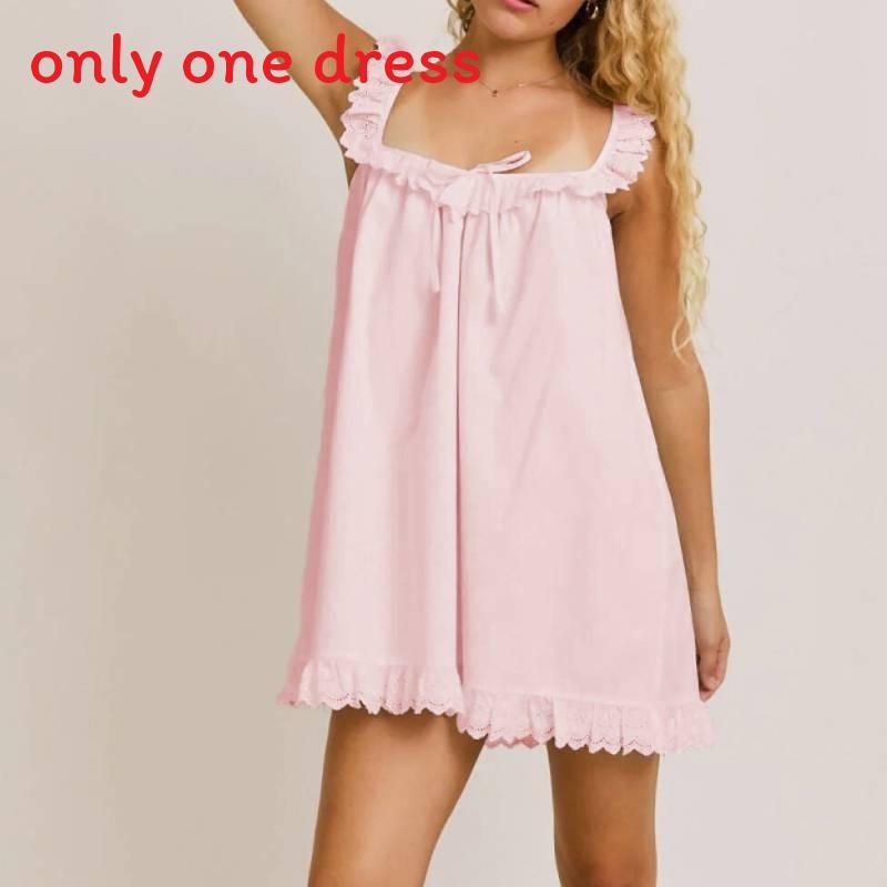 Polyester Summer Beach Dress For Women With Ruffled Lace And Bow Ties For Vacation Style