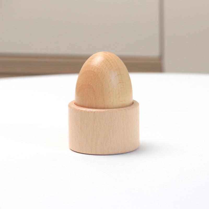 Säuglinge und Kleinkinder 0-3 Jahre Früherziehung Lernübungen Greifspielzeug Holzwürfel Eiförmige Kugelbecher Lehrmittel