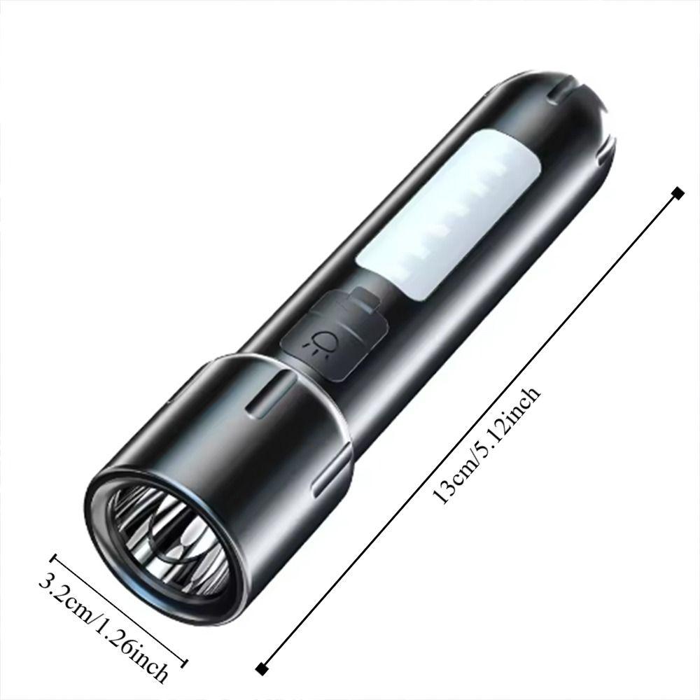 Rechargeable Strong Lighting Flashlight with 4 Lighting Modes Pocket Torch Floodlight  Fishing