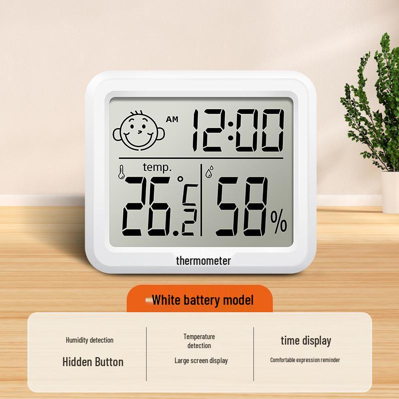 Green Forest Wall-Mounted Digital Thermometer & Hygrometer - High-Precision Indoor Display for Baby Room