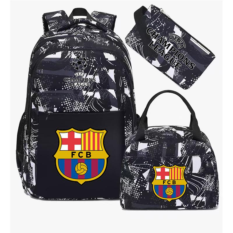 3-teiliges Schulrucksack-Set für Schüler Große Kapazität Oxford-Stoff Schultasche mit Schultergurt und Federmäppchen