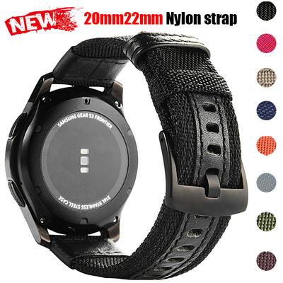 20mm 22mm Nylon Strap For Samsung Galaxy Watch 7 FE 6 5 4 40mm 44mm Woven Band for Huawei GT5 Pro 46mm GT4/3Pro Sport Wristband