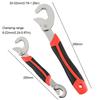 Multifunctional Universal Flexible Wrench Red&Black 45 Steel Wrench Tool Fast Fixed Double-Ended Pipe Wrench Repair Supplies