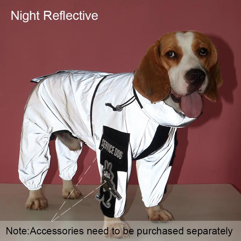 Waterproof Outdoor Large Dog Raincoat Reflective Sunscreen Jacket Pet Hoodie Medium-Large Size Clothes Raincoat Jumpsuit