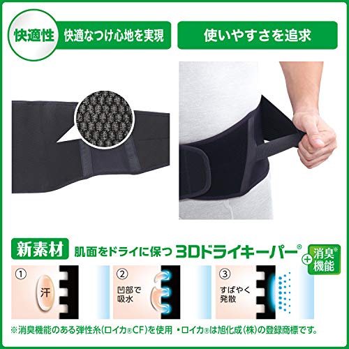 Japan Sigmax MediAid Supporter, Firm Guard for Waist, Standard Size M, Black, Unisex Corset