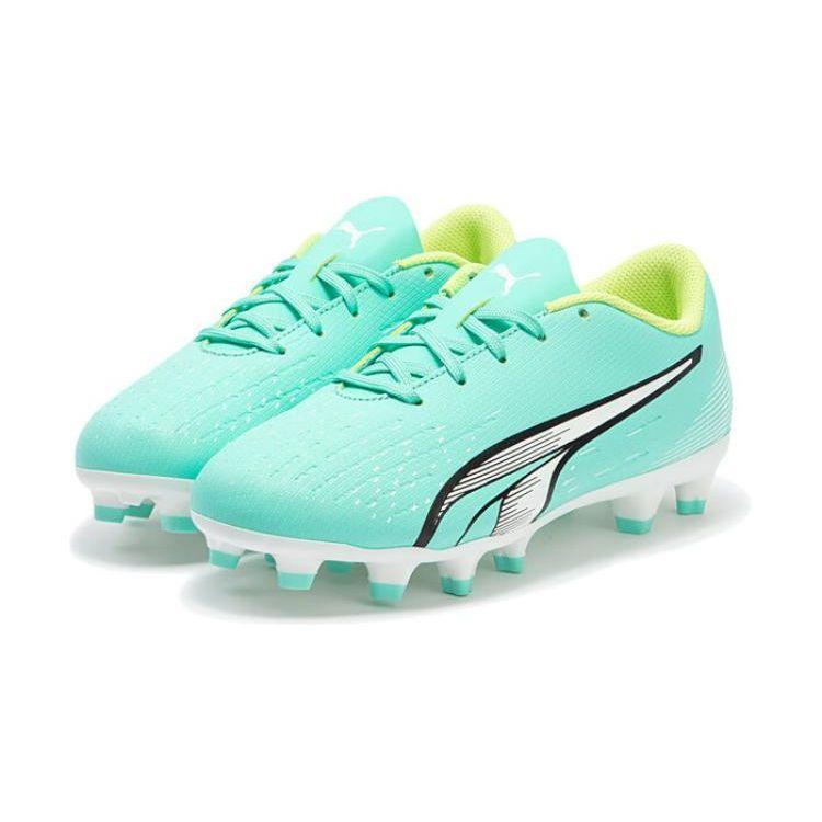 Puma Ultra Play FG/AG JR Comfortable Versatile Low-Top Soccer Shoes Kids Sneaker Mint-Green 107233-03