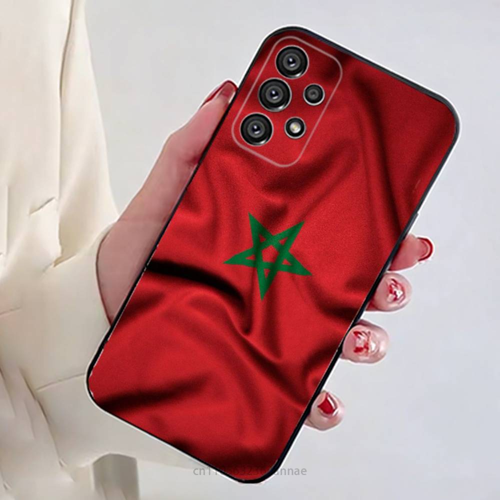 

Morocco Flag Phone Case for Samsung Galaxy A73,23,53,33,14,24,13,72,22,52,32,54,A34 Soft Cover Samsung Note 10 Pro