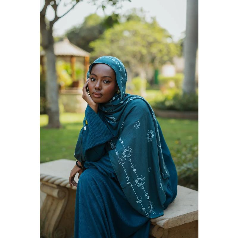 Watercolor Tie-Dye Scarf Shawl Travel With Polyester Long Scarf Turkey Middle East Headscarf