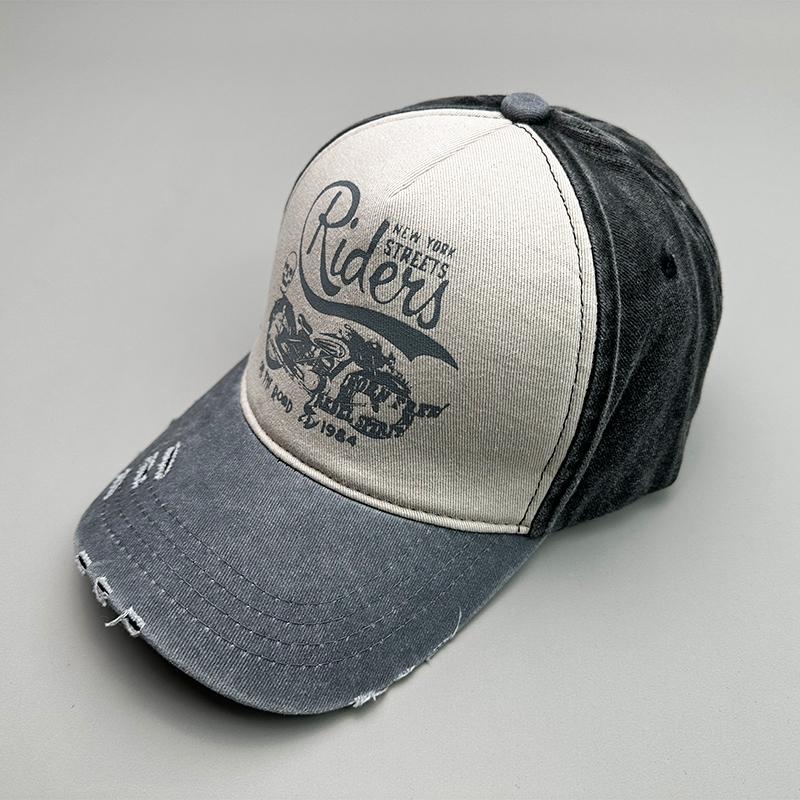Motorcycle Sunshade Men Women Baseball Hats Cotton American Style Retro Contrasting Colors Fashion Snapback Caps Versatile New