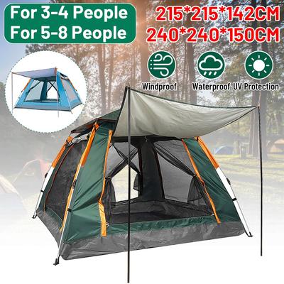 5-8 Person Waterproof Automatic Outdoor Camping Tent Four Doors Double Layer Tent Outdoor Waterproof