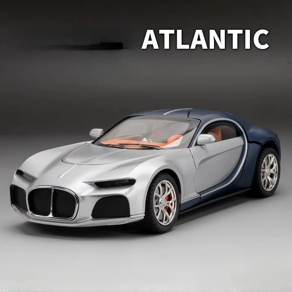 

Новая модель автомобиля в масштабе 1/24, литая модель автомобиля из сплава со светом, звуком и функцией инерционного хода, суперспортивный автомобиль, подходящий для подарков на день рождения мальчикам синий/серебряный