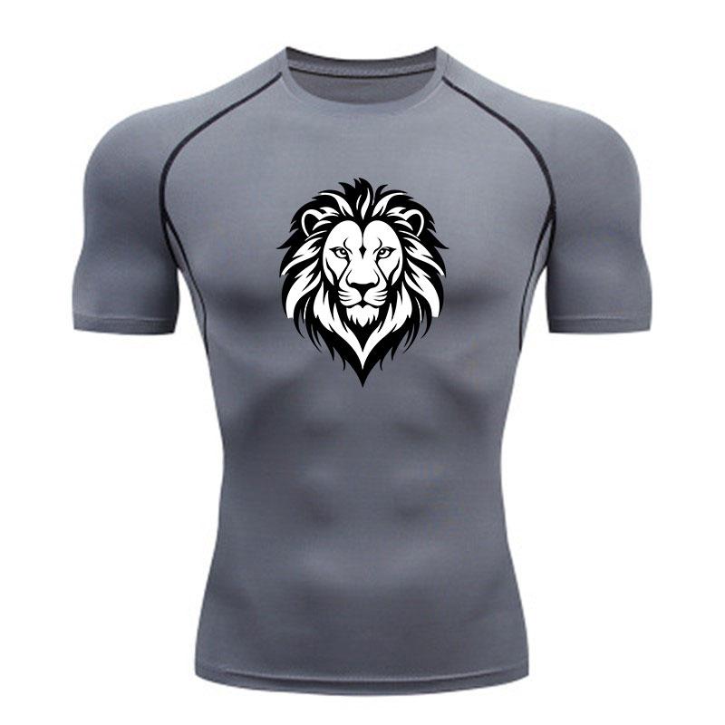 Men's Compression Athletic T-Shirt, Stylish Black White Trib
