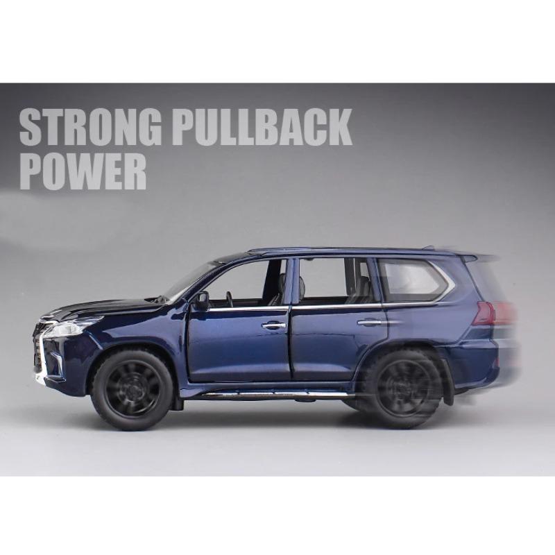 1/32 New Lexus LX570 Alloy Car Model Diecast Metal Toy Vehicles with Pull Back Sound Light 6 Open Doors for Kids Gift