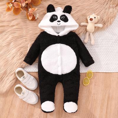 Säuglingskleidung Kleinkind Langarm Herbst Winter Overalls Baby Krabbeln Anzug Cartoon Panda Onesie