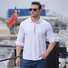 Camicie a maniche lunghe da uomo taglie forti camicie ricamate casual larghe sottili