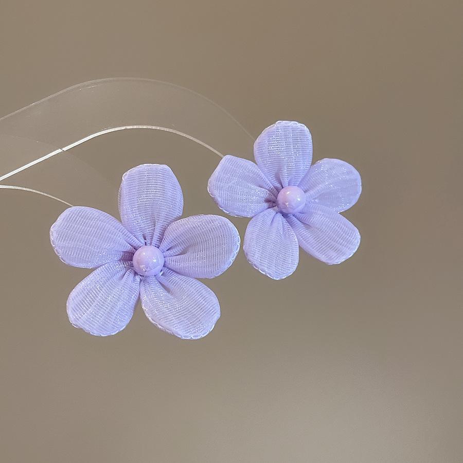 Steel Needle Flower Star Pendant Earrings Sweet Niche Temperament Earrings Exquisite Versatile Fashion High-end Earrings
