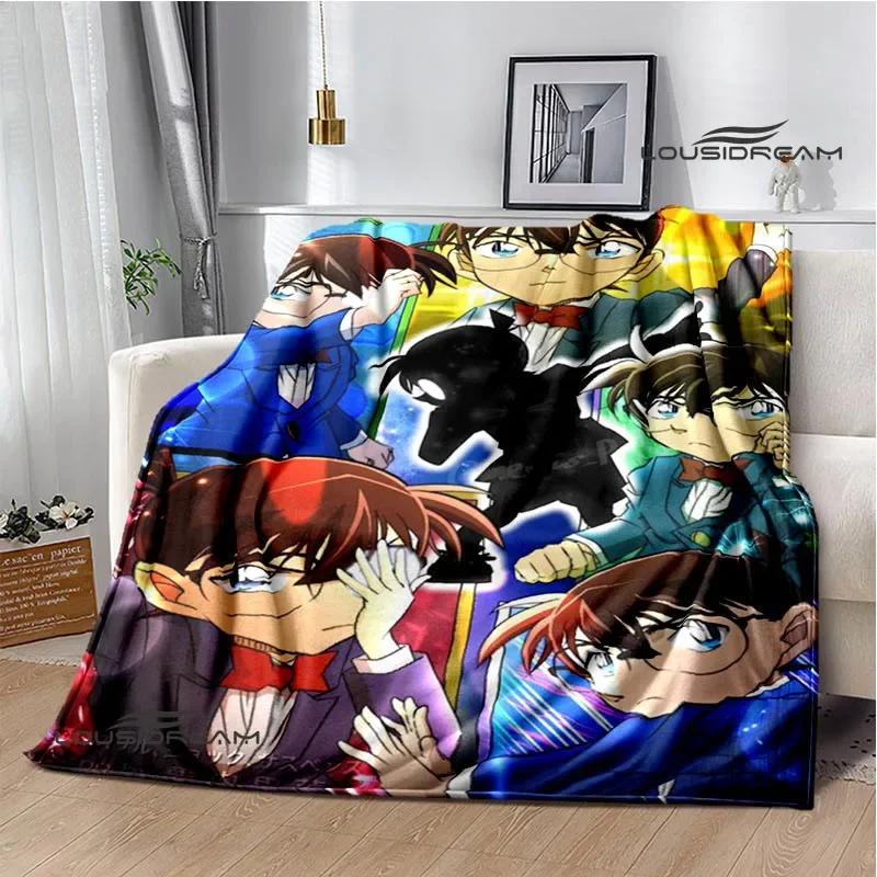 Detective Conan Cartoon Printed Blankets Picnic Blanket Warm Flannel Blankets Home Bed Linings Blankets for Beds Birthday Gift
