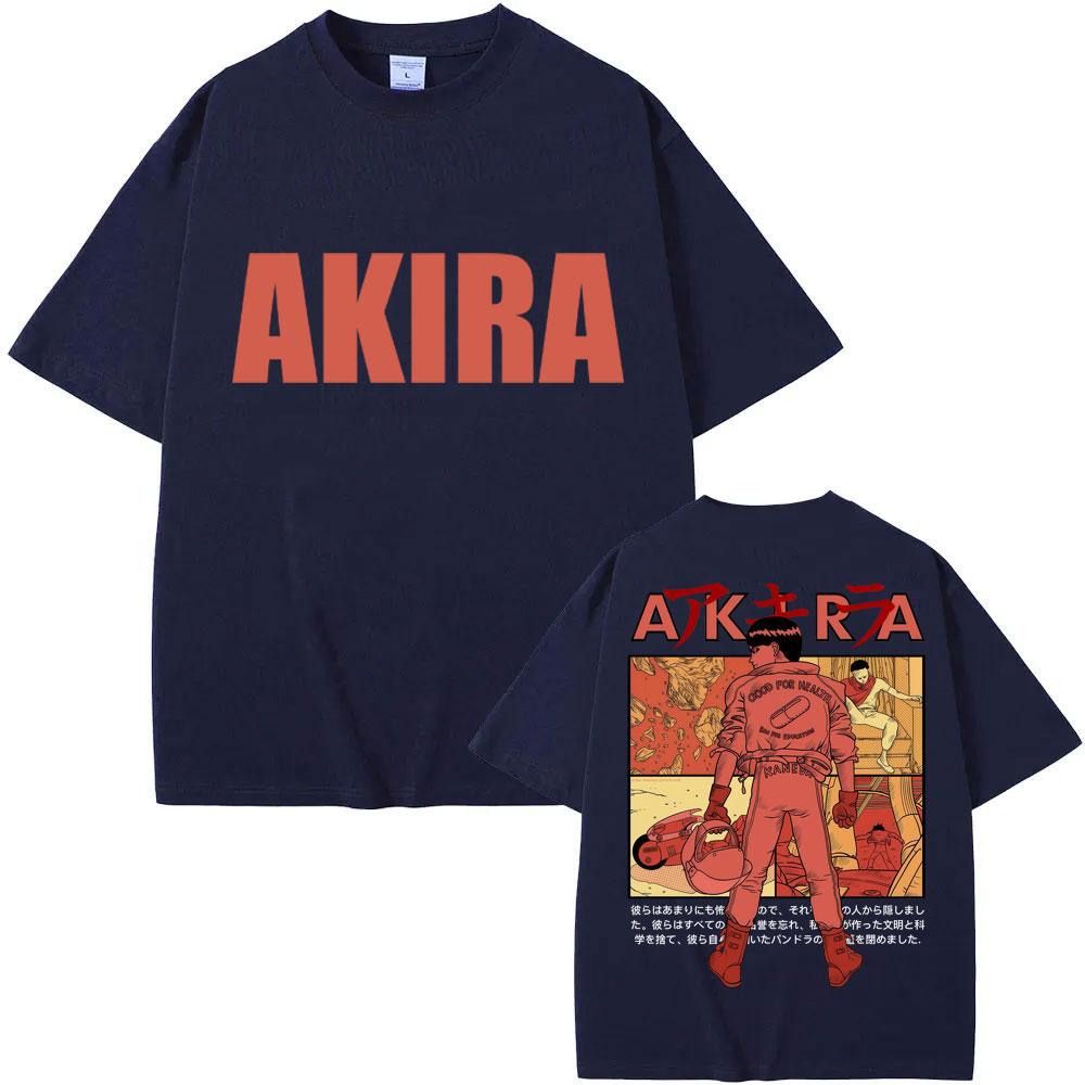 Japanese Anime Neo Tokyo Akira Vintage T-shirts Manga Movie Science Fiction Shotaro Kaneda T Shirt Loose Cotton T Shirts