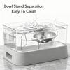 Stainless Steel Elevated Pet Bowl 15° Tilted Cat Food Bowl Sturdy Raised Cat Bowl  Home Use