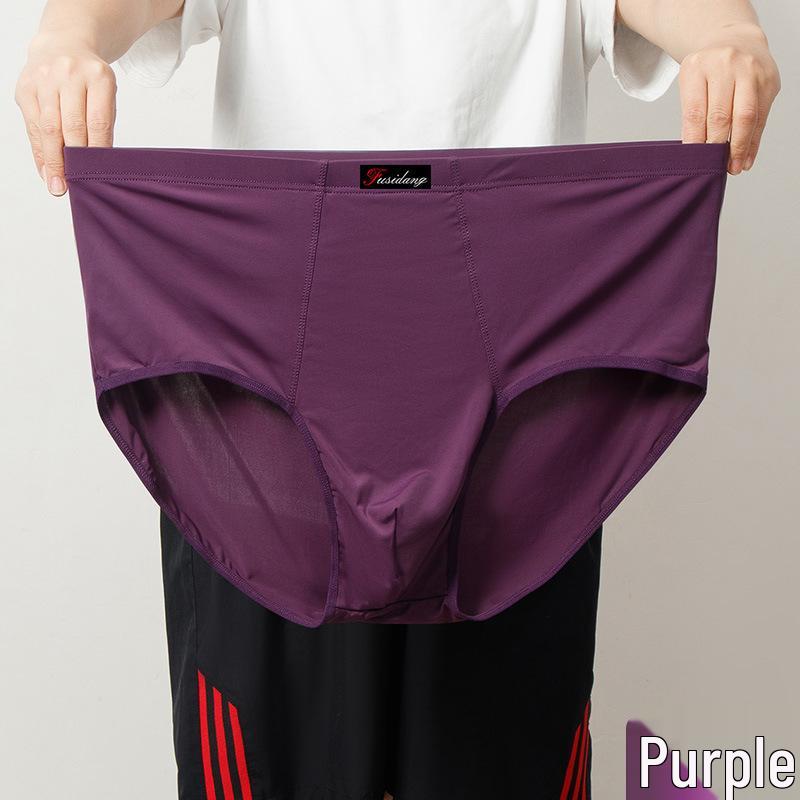 Ice Silk Plus Size Men's Quick-Dry Breathable Summer Briefs