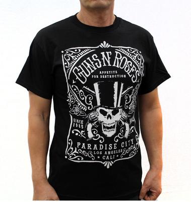 Graficzne koszulki unisex Gun N Roses Punk Rock Band Paradise City