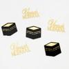 6Pcs/Set Golden Muslim Umrah Mubarak Topper Hajj Mubarak Cake Topper Kit Dessert Cupcakes Decoration Ramadan Decorations