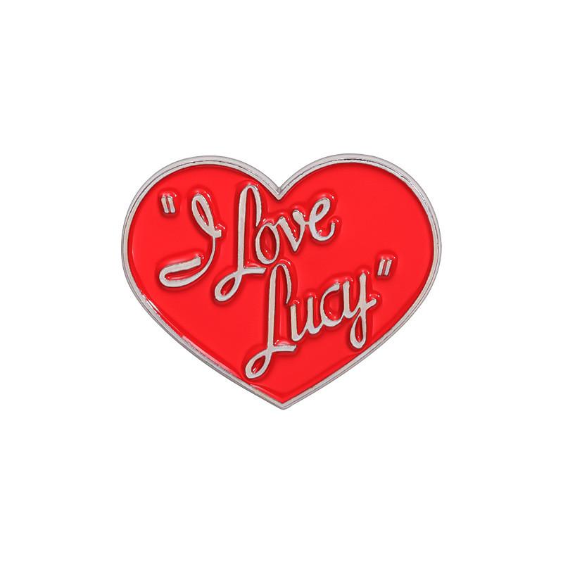 

Trendy Heart Shaped Brooch With I Love Luck Inscription In Vibrant Red For Individuals Fashionforward