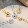 Precious Heart-shaped Pendant Necklace, Elegant and Versatile Titanium Steel Necklace