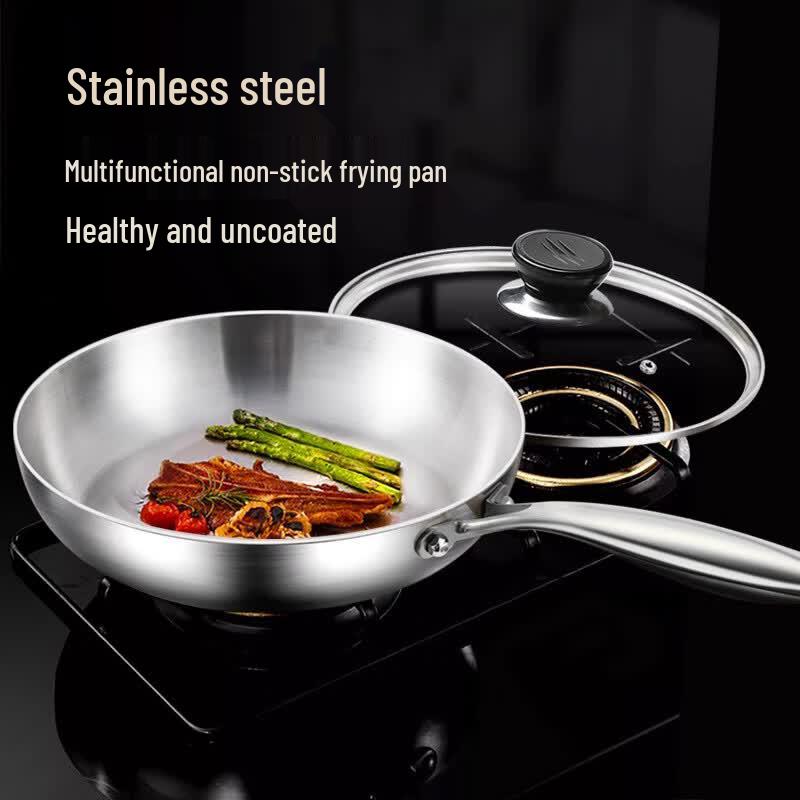 Fine Iron Non-Stick Flat-Bottom Frying Pan