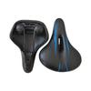 HONGTENG Comfort Bike Saddle Three Designs Wide Bicycle Seat Clamp PVC Soft Leather Plastic Massage Ventilation for Road Cycling
