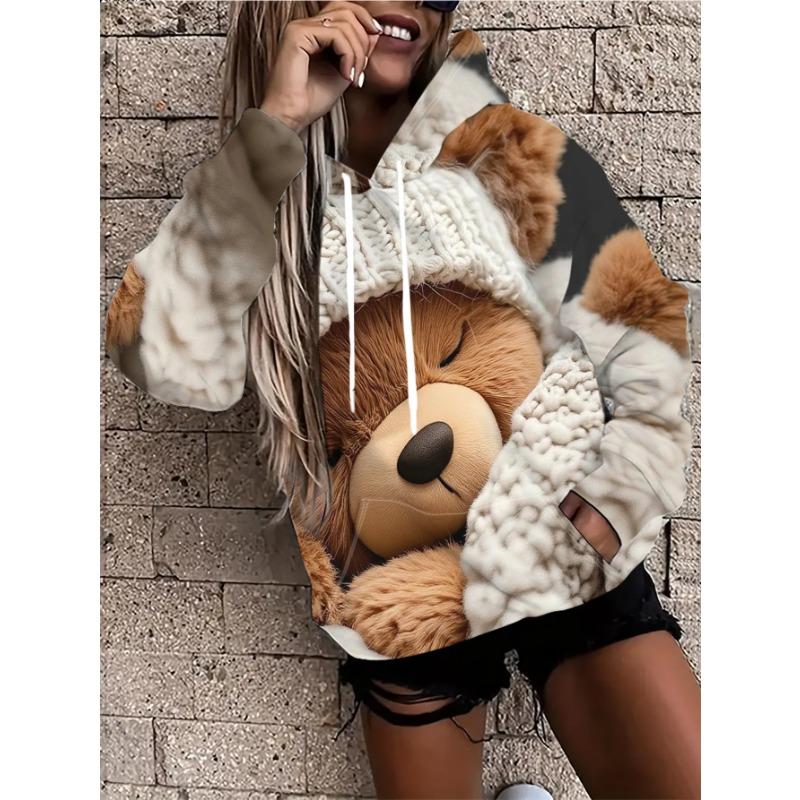 Modieuze dames losse casual straatstijl hoodie